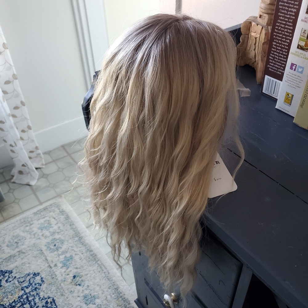 ****SOLD****Beautiful Ash blonde lace-front wig